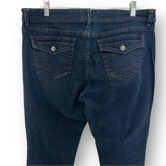 a.n.a. Cropped Jean 32/14 Flex Comfort Cotton Blend Medium Dark Wash Women's 14 - Picture 4 of 11